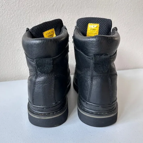 MEN'S CACTUS BLACK STEEL TOE OIL &amp; SLIP RESISTANT WORK BOOT SIZE 10