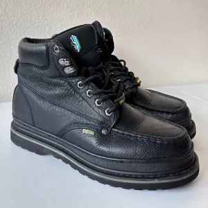 MEN'S CACTUS BLACK STEEL TOE OIL &amp; SLIP RESISTANT WORK BOOT SIZE 10