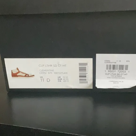 Men’s Coach High-Top Sneakers in Orange and White