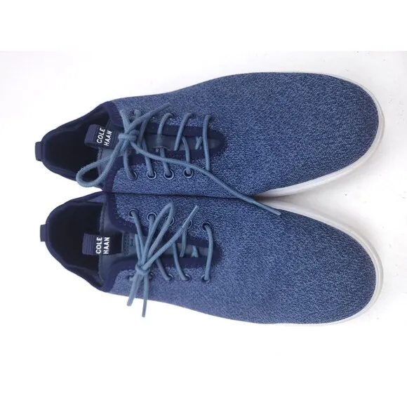 Mens Cole Haan Grand Plus Essex Blue Knit Comfort Shoes Sneakers Size 9 M