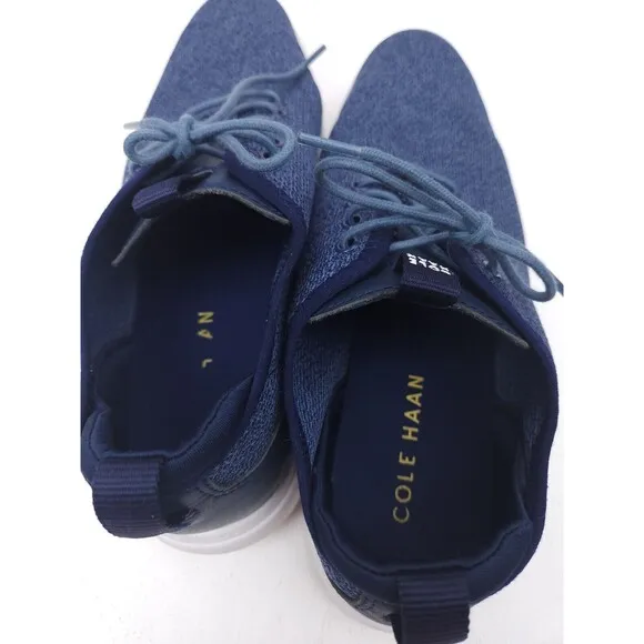 Mens Cole Haan Grand Plus Essex Blue Knit Comfort Shoes Sneakers Size 9 M