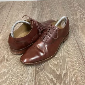 Mens‎ Cole Haan Oxford Dress Shoes Brown Leather  Size 10 M Work EUC