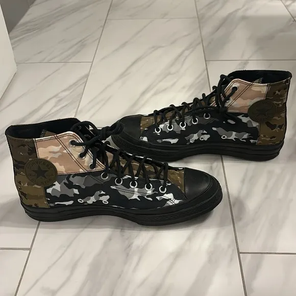 Men’s Converse Colorblock Camo High Top Sneakers