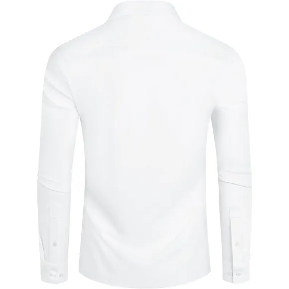 Men's Dress Shirts Long Sleeve Slim Fit Dress Shirts for Men Button-Down Shirt