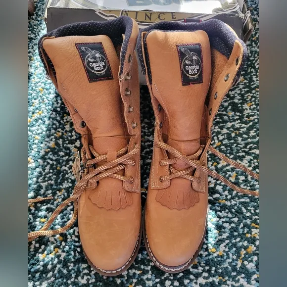 Men's Georgia Boot Leather Work Boots, 10.5