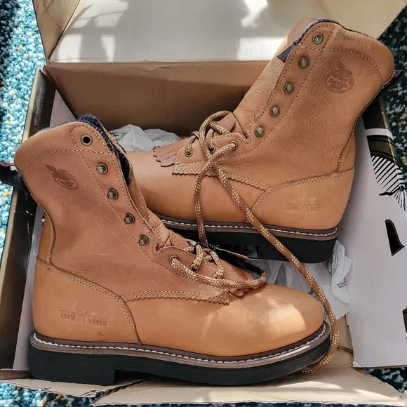 Men's Georgia Boot Leather Work Boots, 10.5