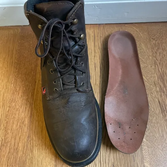 Men’s Red Wing 4215 DynaForce Leather Waterproof Steel Toe Work Boots 10D USA