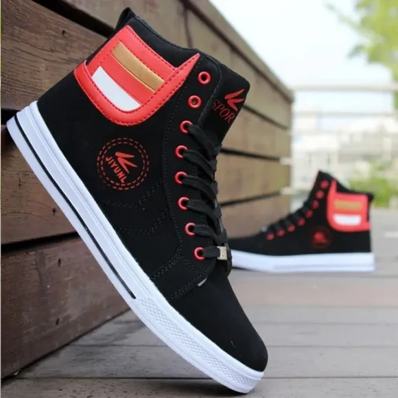 Men's shoe men's high ankle shoe sneakers  skateboard shoe Men's boots b…