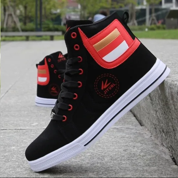 Men's shoe men's high ankle shoe sneakers  skateboard shoe Men's boots b…