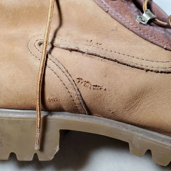 Mens Steel Toe Leather Work Boots. Leather Lined. Oil Resistant. Size 11