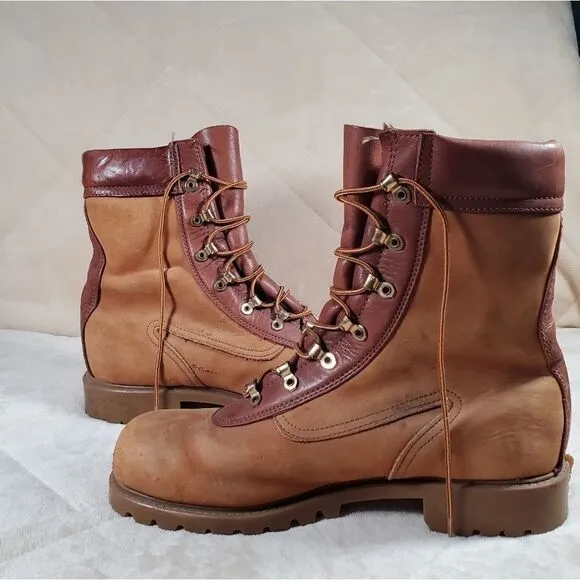 Mens Steel Toe Leather Work Boots. Leather Lined. Oil Resistant. Size 11