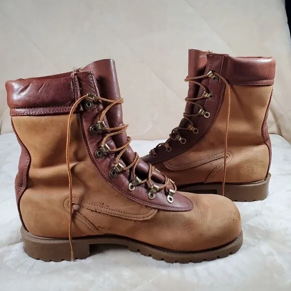 Mens Steel Toe Leather Work Boots. Leather Lined. Oil Resistant. Size 11