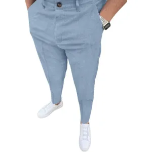 Men's Stretch Dress Pants Slim Fit Plaid Casual Golf Pants