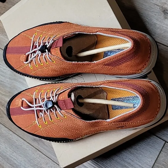 Mens Timberland EK FC Lite 5206R Orange Suede Leather Low Hiker Walking Shoes