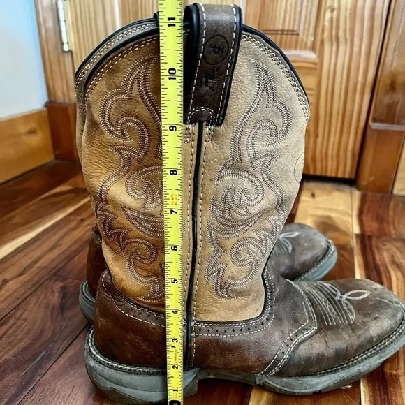 Mens Tony Lama 9.5D Junction Waterproof Steel Toe Cowboy Boot RR3351 Work Boot