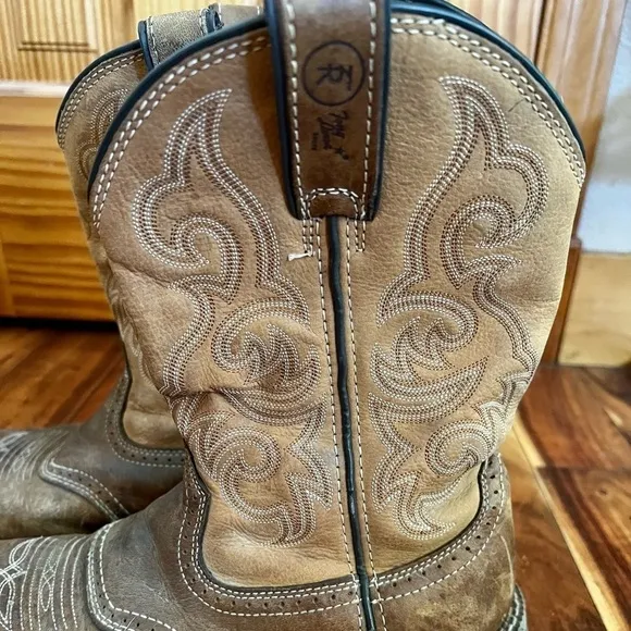 Mens Tony Lama 9.5D Junction Waterproof Steel Toe Cowboy Boot RR3351 Work Boot