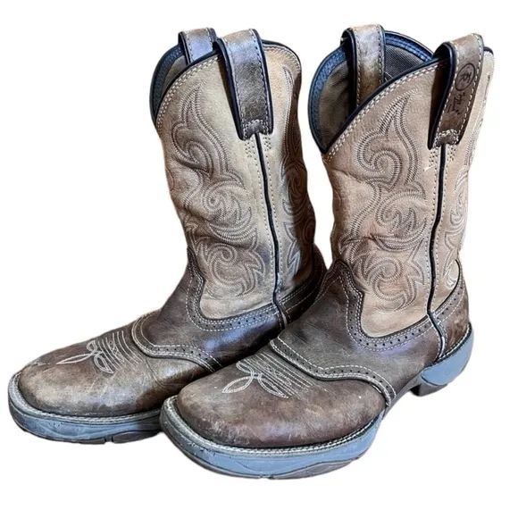 Mens Tony Lama 9.5D Junction Waterproof Steel Toe Cowboy Boot RR3351 Work Boot
