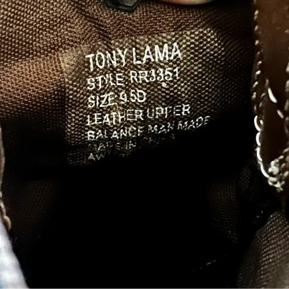 Mens Tony Lama 9.5D Junction Waterproof Steel Toe Cowboy Boot RR3351 Work Boot