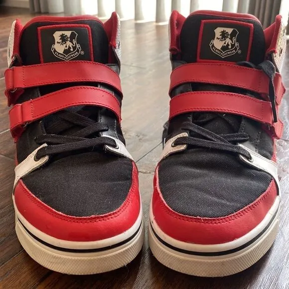 Men's Vlado Knight Red Black White High top sneakers size 12 GUC