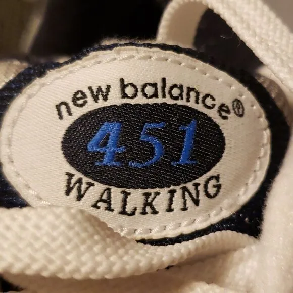 Men's New Balance 451 walking shoe, size 10, white, D width