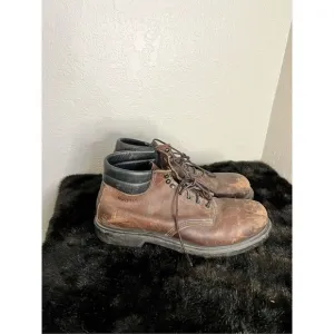 Mens Red Wing Brown Leather Steel Toe BOOTS 13