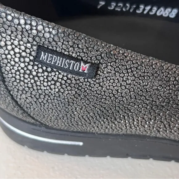 Mephisto Juliana Moccasin Air-Relax Genuine Leather Grey Loafers Womens Size 10