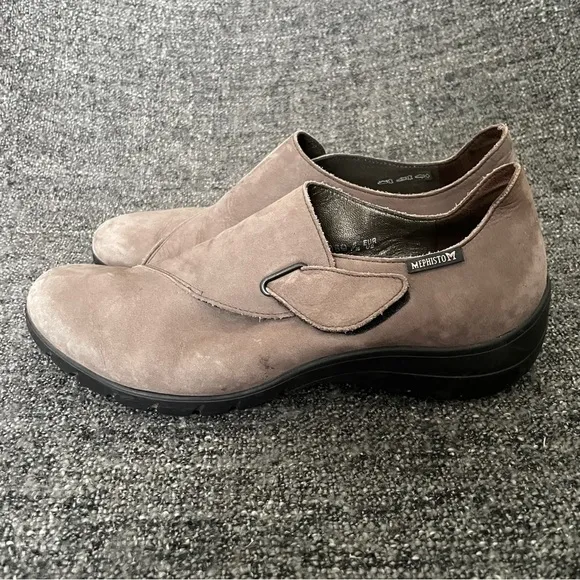 Mephisto Luce Air Jet Shoes Taupe Grey Bucksoft Nubuck Leather Women’s Size 7.5