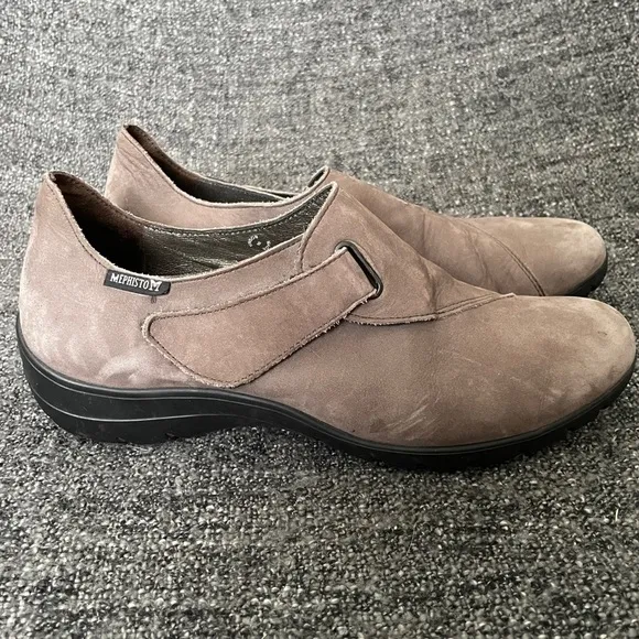 Mephisto Luce Air Jet Shoes Taupe Grey Bucksoft Nubuck Leather Women’s Size 7.5