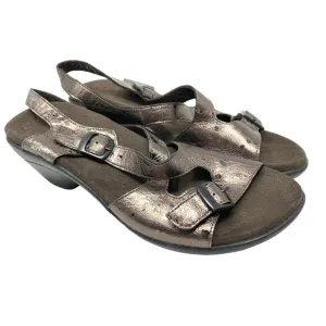 Mephisto Women's 40 US 10 Bronze Metallic Sling Back Sandals Adjustable Comfort