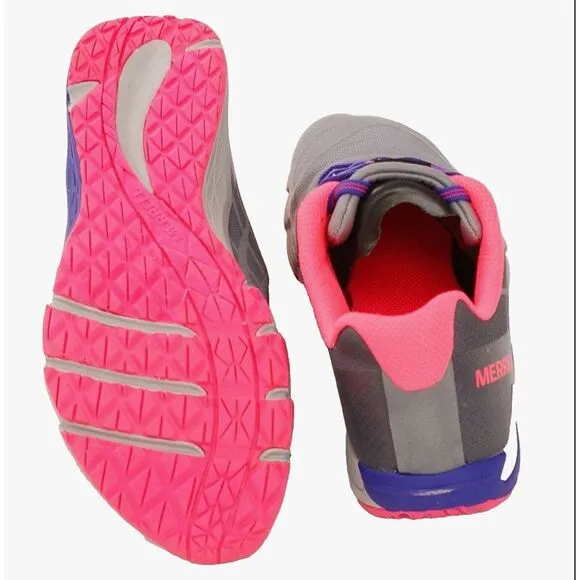 Merrell Barefoot Access Running Shoes Gray Pink Youth Big Girl's 4.5M New in Box