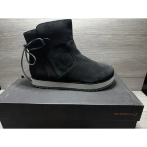 MERRELL Juno Bluff Polar Waterproof Suede Black Boots Shoes J001546 Woman 9