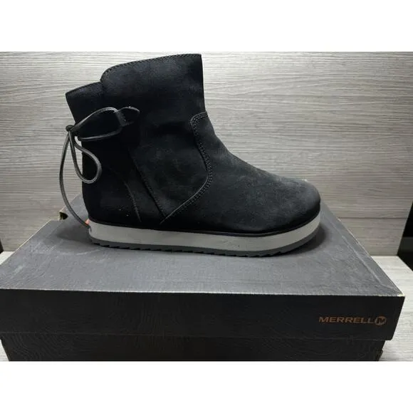 MERRELL Juno Bluff Polar Waterproof Suede Black Boots Shoes J001546 Woman 9