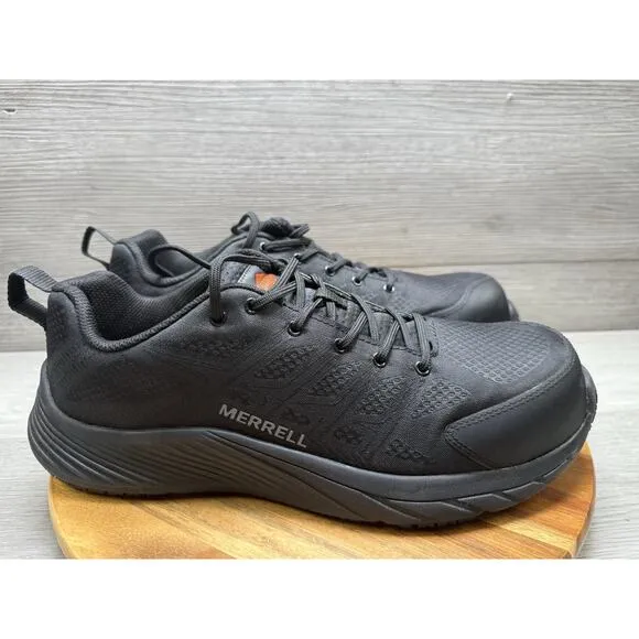 Merrell Work Moab Carbon Flight Safety Toe Low Top Shoes J004625 Black 10.5