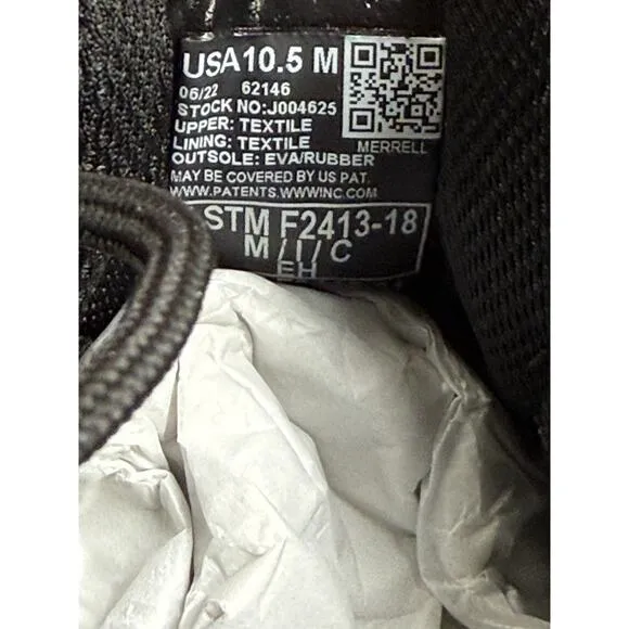 Merrell Work Moab Carbon Flight Safety Toe Low Top Shoes J004625 Black 10.5