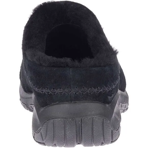 Merrell Encore Ice 4 J002028W Clog Womens Black Suede Slip On Comfort Shoes PD30