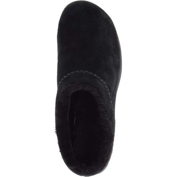 Merrell Encore Ice 4 J002028W Clog Womens Black Suede Slip On Comfort Shoes PD30