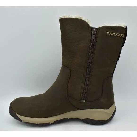 Merrell Womens Size 10 Encore 4 Tall Zip Polar Espresso Leather Waterproof Boots