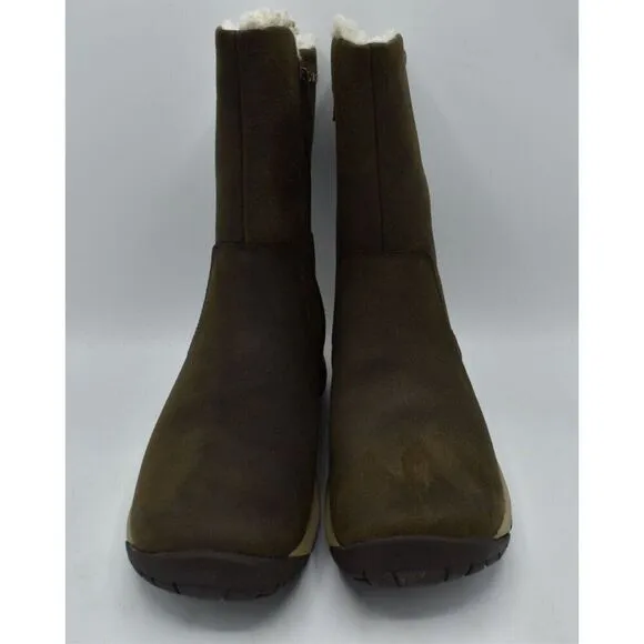 Merrell Womens Size 10 Encore 4 Tall Zip Polar Espresso Leather Waterproof Boots