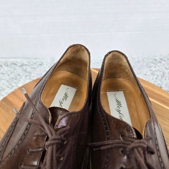 Mezlan Florence Brown Cap Toe Brogue Office Work Oxford Dress Shoes Mens 9 M