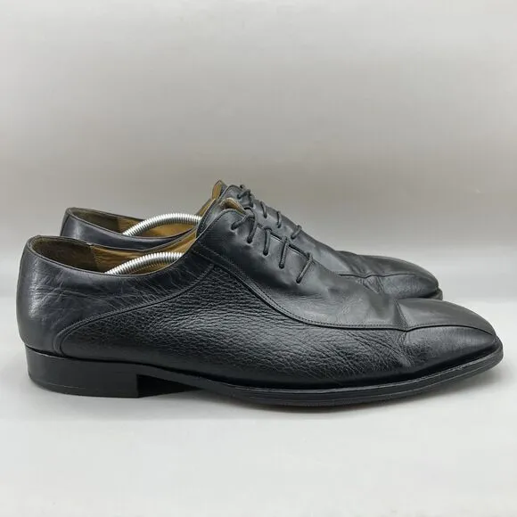 Mezlan Pravia Oxford Dress Shoes Men Size 14 M Soft Black Leather Lace Comfort