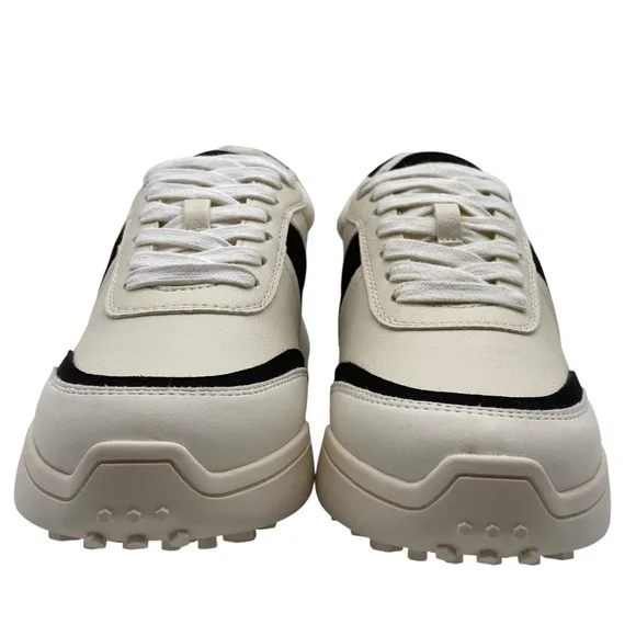 MIA Womens Shoes Town Sneakers Size 6 Vegan Leather White Black Chunky Casual