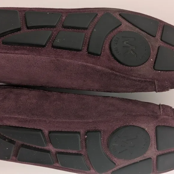 Michael Kors Burgundy Suede Leather Ballerina Flats, Size 11