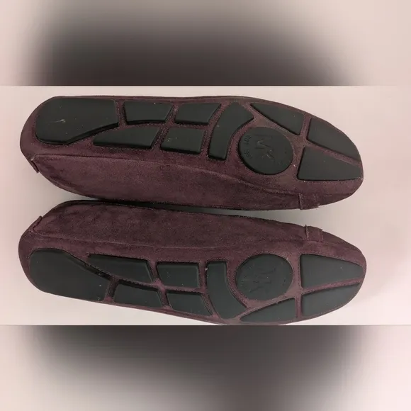 Michael Kors Burgundy Suede Leather Ballerina Flats, Size 11