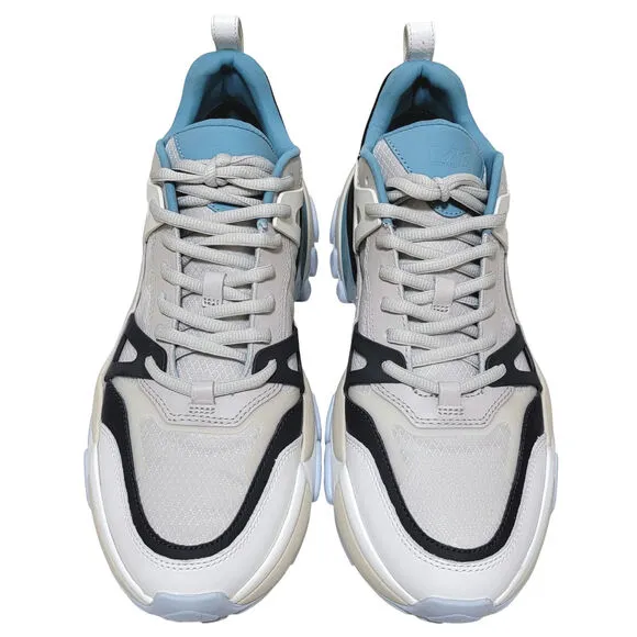 Michael Kors Men Nick Chunky Low Top Sneakers Size US 9.5M Aluminum Grey / Blue