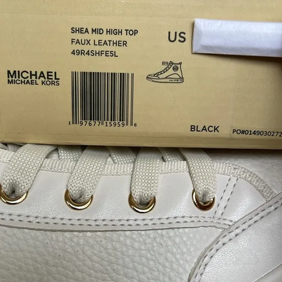 MICHAEL KORS SHEA MID HIGH TOPFAUX LEATHER49R4SHFE5LBLACKFashion sneakers