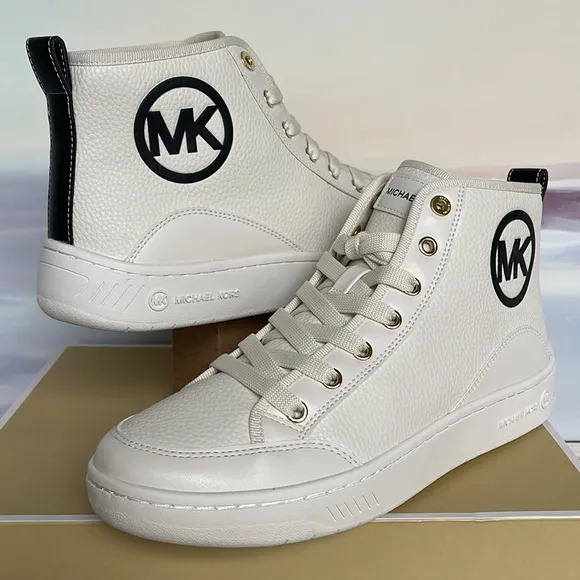 MICHAEL KORS SHEA MID HIGH TOPFAUX LEATHER49R4SHFE5LBLACKFashion sneakers