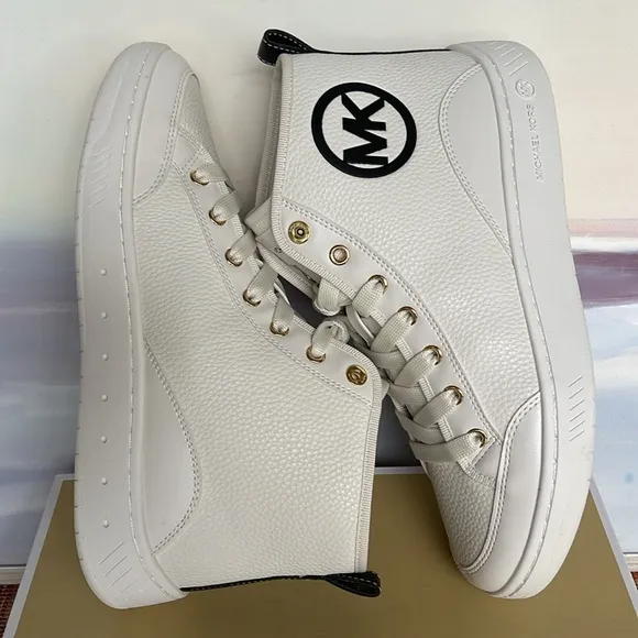 MICHAEL KORS SHEA MID HIGH TOPFAUX LEATHER49R4SHFE5LBLACKFashion sneakers