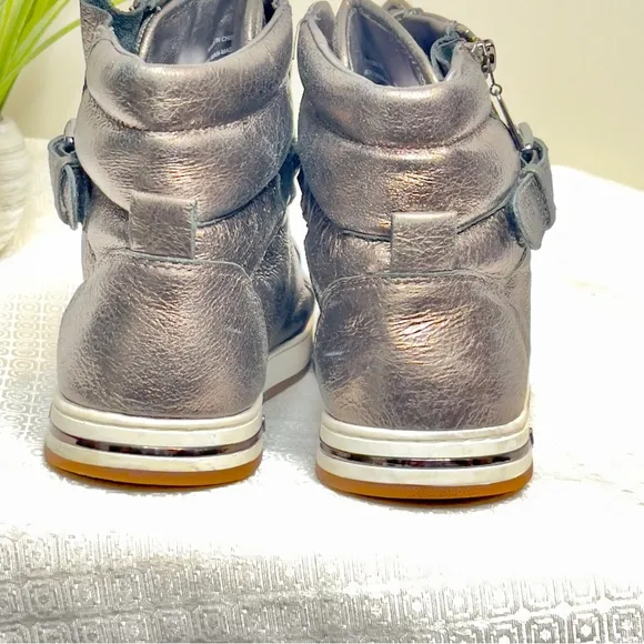 Michael Kors Women's Bronzed Metallic High Top Studded Sneakers