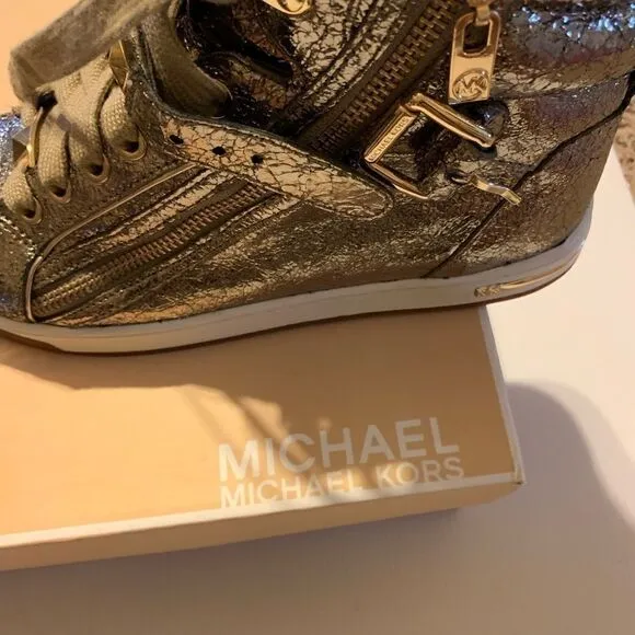 Michael Kors Metallic Gold Sneakers