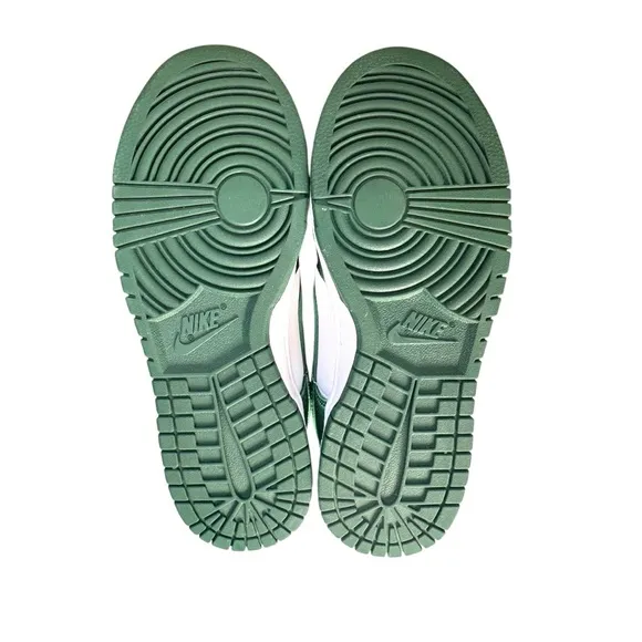 Michigan Nike Green and White Chunky Sneakers